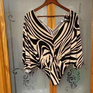 Chic Zebra Print Women's Top Brand New